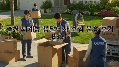 춘천 퇴계동 용달이사 소형 운송 후기 BEST