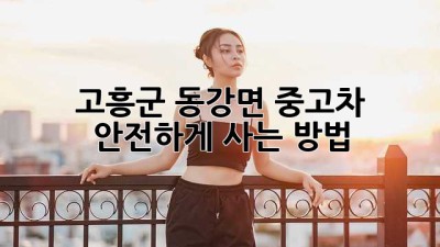 고흥군 동강면 중고차 안전하게 사는 방법!